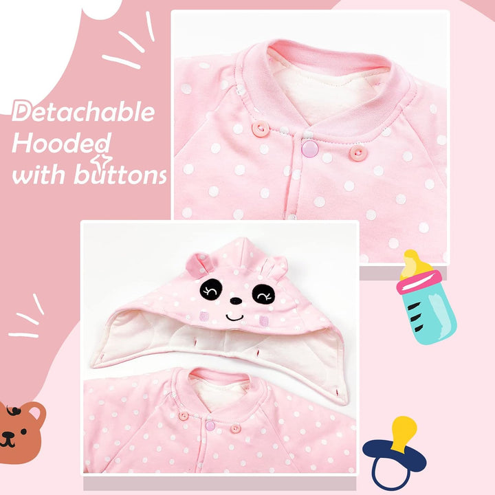 Baby Mädchen Overall Mit Kapuze Footies Strampler Schneeanzüge Karikatur Jumpsuit Winter Kleidungsse