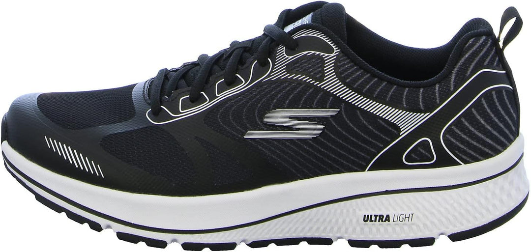 Skechers Herren Running Shoes, 41 EU Black Textile Synthetic White Trim