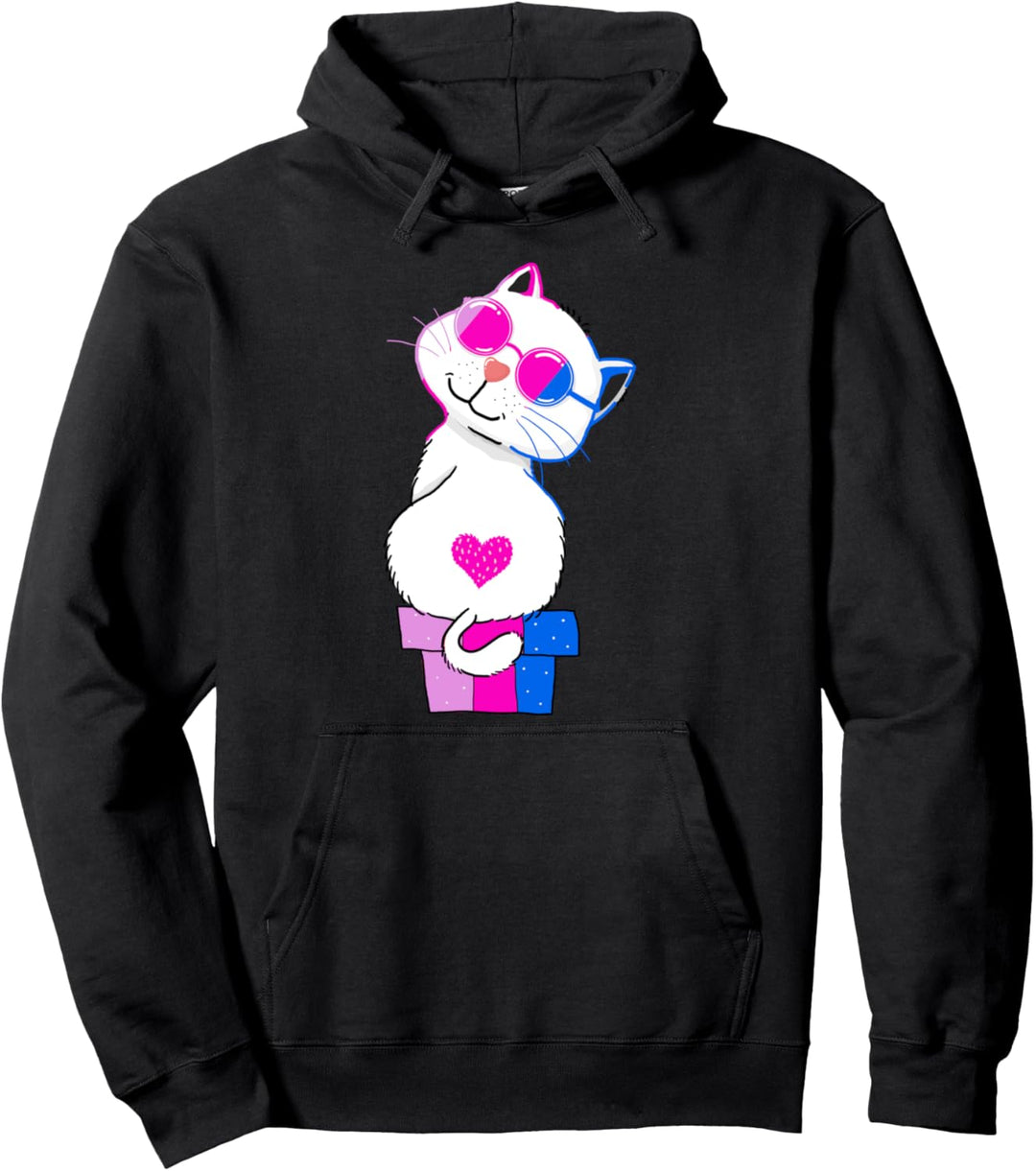 LGBTQ Katze Queer Haustier Genderfluid Geschenk Bisexuell Pullover Hoodie
