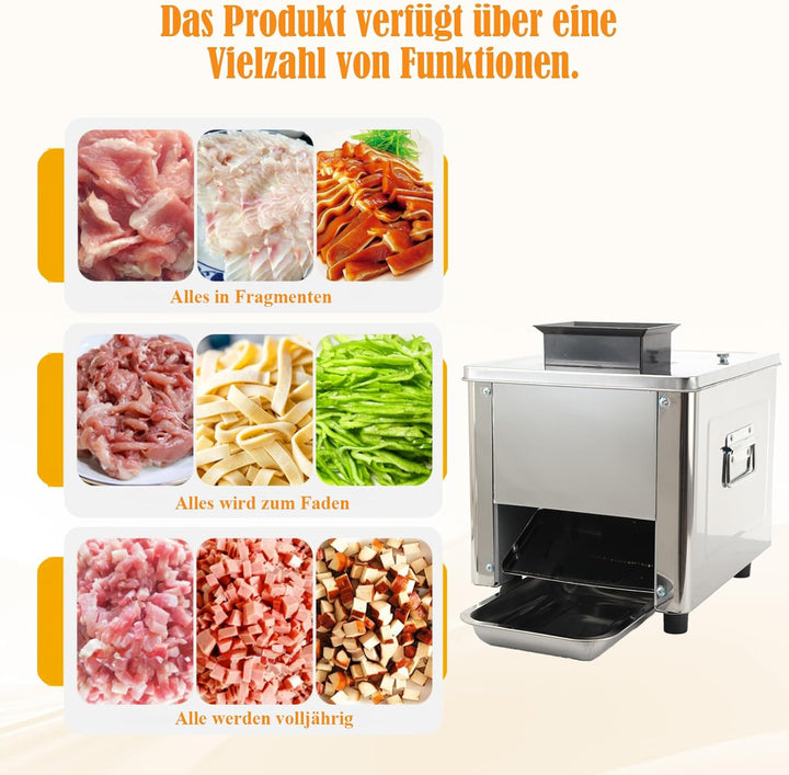 850W Fleischschneidemaschine Kommerzielle Fleisch Schneidemaschine Aus Edelstahl Allesschneider Elek