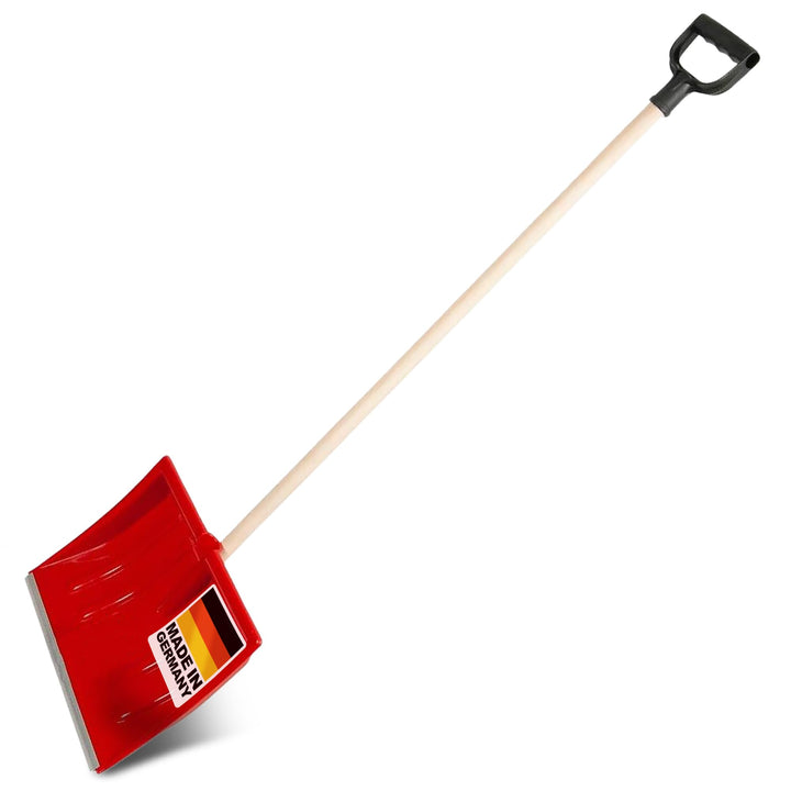 SHW-FIRE 59025 Schneeschieber Schneeschaufel Kunststoffblatt 40 cm schmal mit rundem Stiel Holz 130