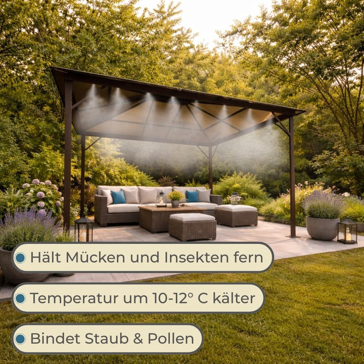 Wassernebel Sprühsystem Sprühnebel Kühlung Outdoor Nebel Kühlsystem Aussenbereich Terassen Nebelsyst