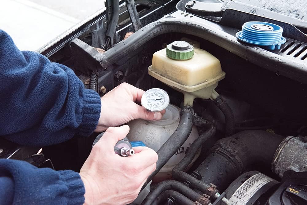 Silverline 647951 Kühlsystem-Abdrück- und Prüfgerät mit Zubehör, Mehrfarbig, 18- Teilig Satz