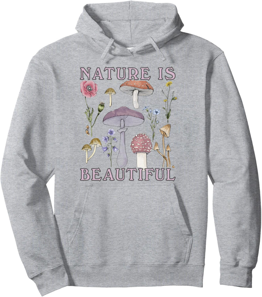 Nature Is Beautiful Mushroom Forest Pullover Hoodie