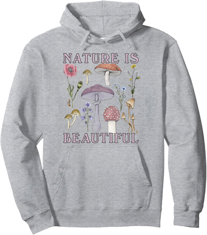 Nature Is Beautiful Mushroom Forest Pullover Hoodie