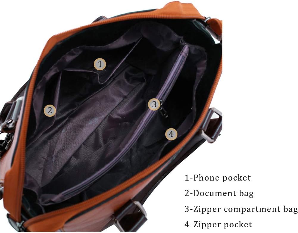 Segater® Damen Mode-Handtasche+Schultertaschen+ Geldbörse+Kartengeldbeutel Frau PU Leder Umhängetasc