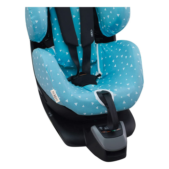 JYOKO Kids Baumwollbezug kompatibel mit Maxi Cosi Recaro Zero, I-Size (Autositzbezug, Blue Sparkles)