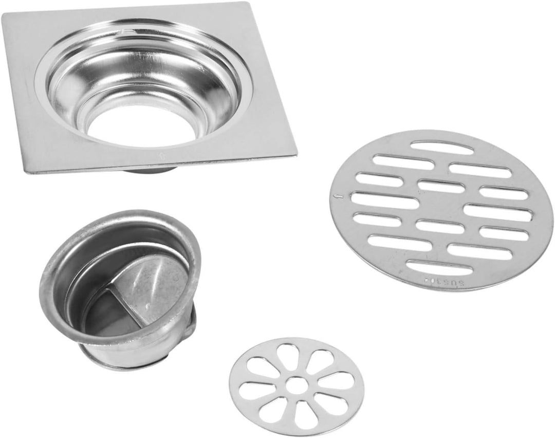 Linel Bodenablauf Duschablauf 100x100 Mm, Quadratisch Badablauf Ablaufdeckel Aussen Dusche Bodenabla