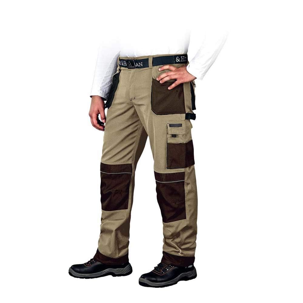 Leber &amp; Hollman Herren Arbeitshose LH-FMN-T B, 65% Polyester 35% Baumwolle 270 g/m2, Bundhose mit Ta