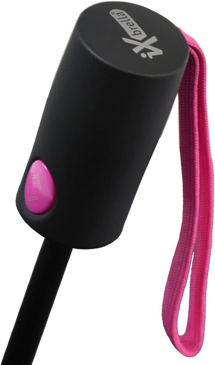 iX-brella Reverse umgekehrt öffnender Fiberglas-Taschenschirm mit farbigen Speichen - neon-pink, Neo