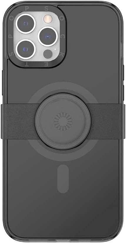 PopSockets: PopCase MagSafe Hülle für iPhone 12 Pro Max mit Abnehmbarem PopGrip Slide Sockel und Gri