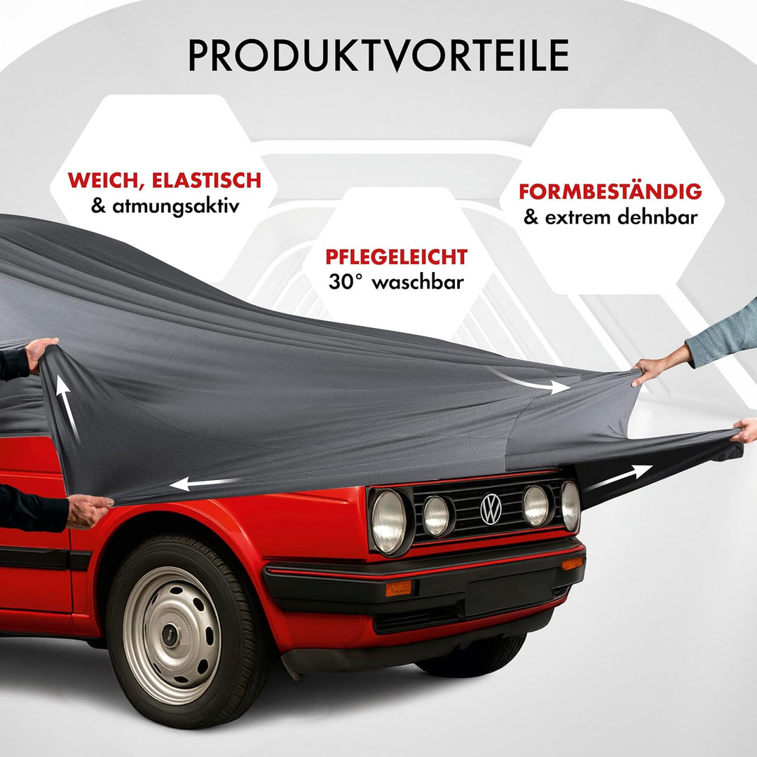 WALSER Abdeckung Auto Indoor Stretch, Autoabdeckung Winter, staubdichte Autogarage Abdeckung, Autopl
