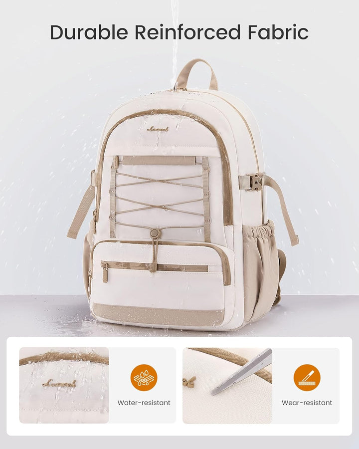 LOVEVOOK Rucksack Damen, 17,3 Zoll Laptop Schulrucksack Teenager Wasserdicht Schultasche Mädchen Tra