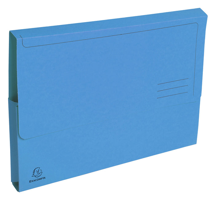 Exacompta 47672E 50er Pack Recycling-Aktenmappen Forever mit Verschlussklappe für DIN A4 Blauer Enge