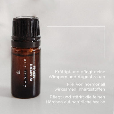 JUNGLÜCK Wimpernserum - Vegan | Natürliches Serum zur Stärkung von Wimpern & Brauen, regt Haarwachst