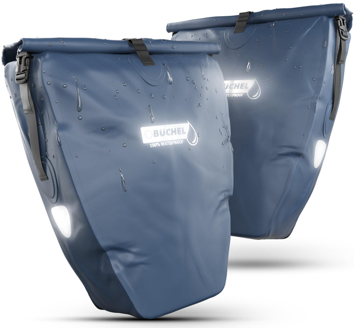 Büchel Fahrradtasche für Gepäckträger I 100% Wasserdicht I mit Tragegriff und Schultergurt I fahrrad