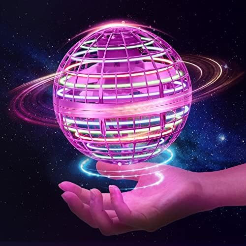 Hover Fliegender Ball,Magic Spinner Ball RGB Licht Flying Ball, Hover Ball Mini Drohne Für Kinder Fl