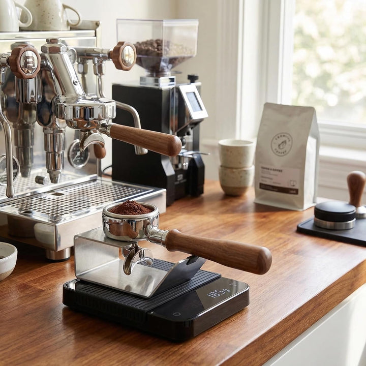 Kaffee Siebträger Halter und Tamper Station, Edelstahl, für 51-58 mm, Bodenlos