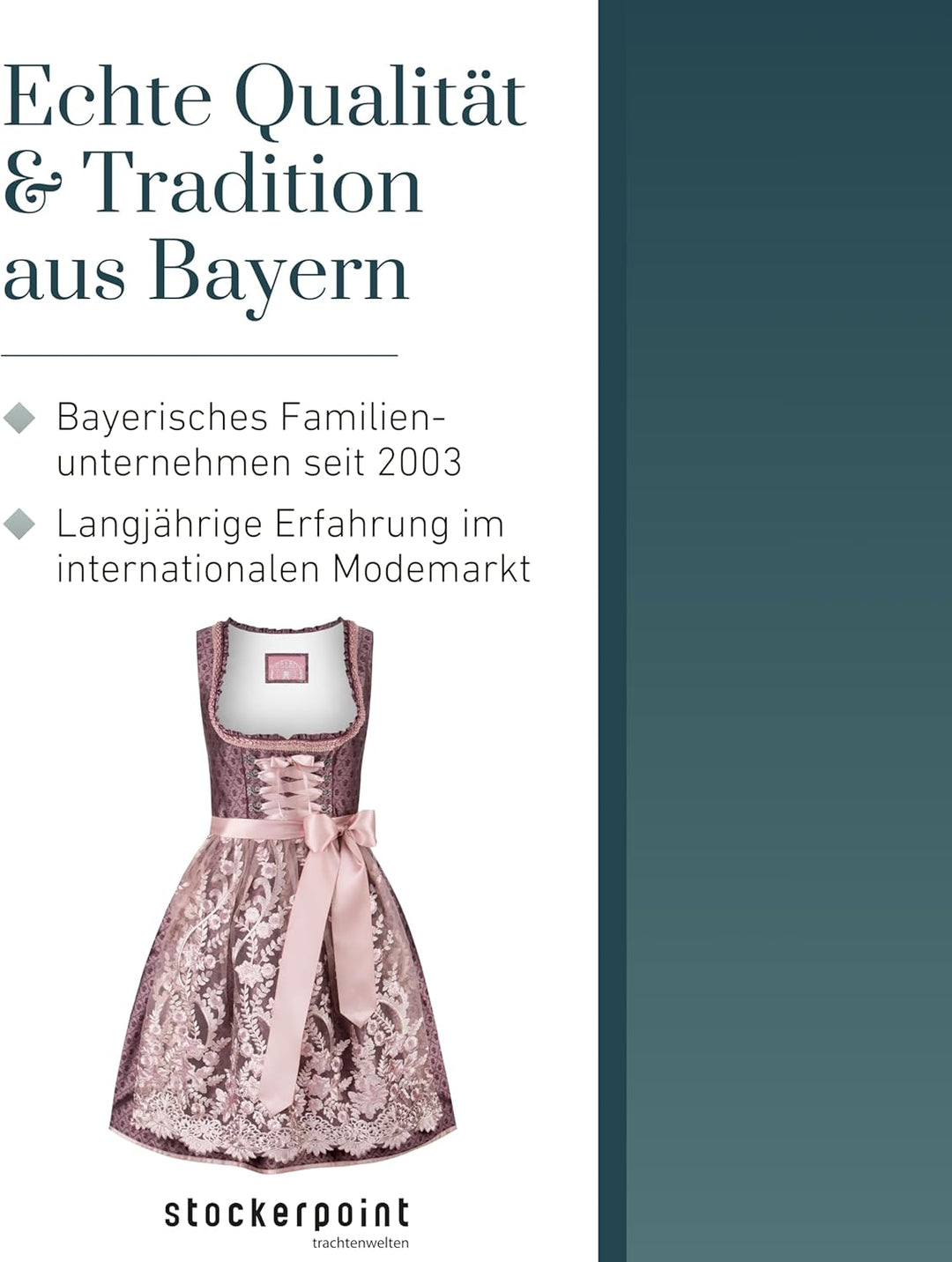 Stockerpoint Damen Dirndl Palina Kleid für besondere Anlässe 34 Bordeaux, 34 Bordeaux