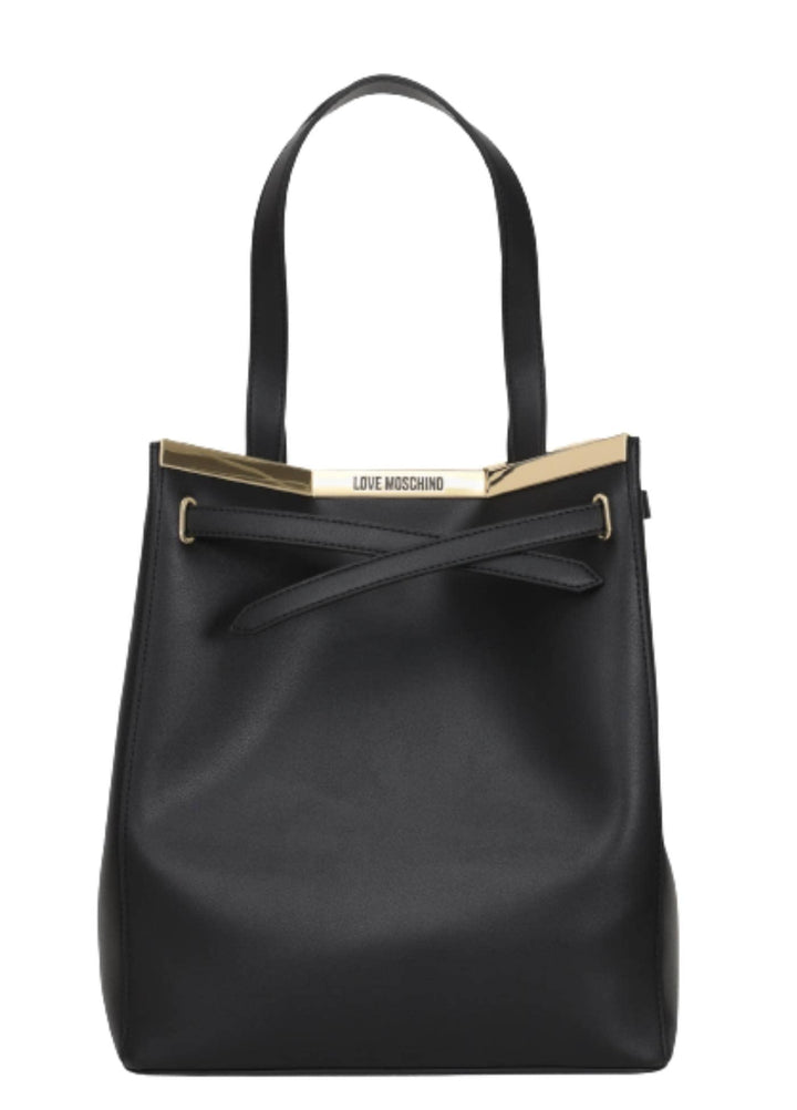 Love Moschino Women's Jc4323pp0gkf0 Shoulder Bag, 30X27X17 Schwarz, Schwarz