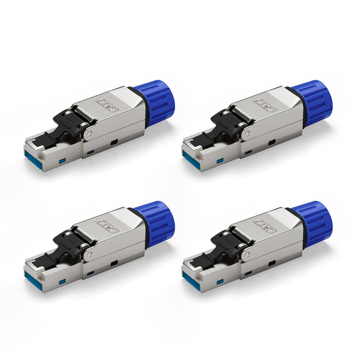 VCELINK RJ45 Stecker Werkzeuglos für Verlegekabel Cat7 Cat6A Netzwerkstecker Werkzeuglos Feldkonfekt