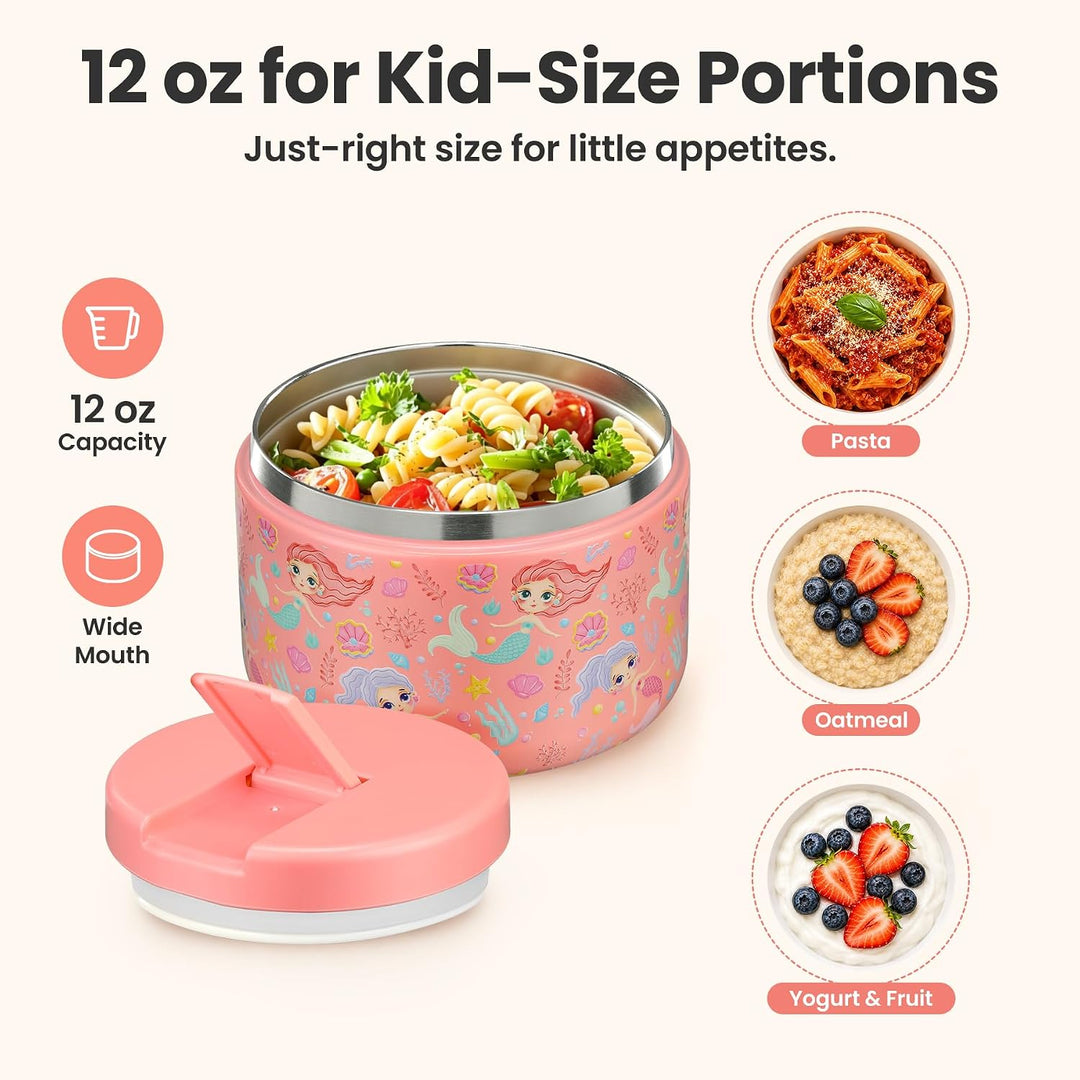 Itslife Thermobehälter für Essen 350ml Edelstahl Warmhaltebebehälter, Kinder auslaufsicherer Lunchbe