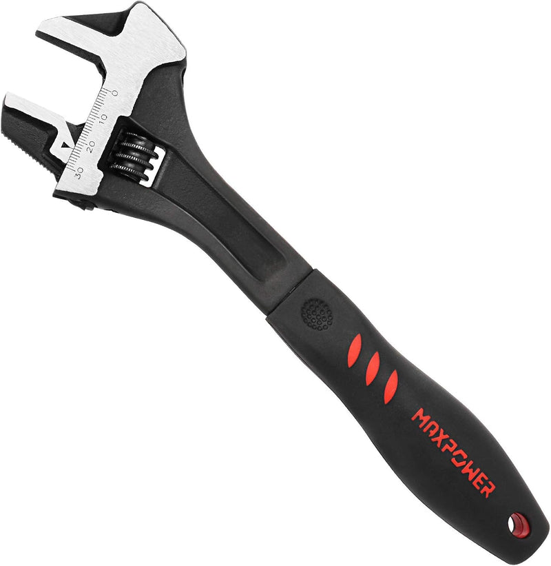 MAXPOWER verstellbarer Schraubenschlüssel 250mm Einmaulschlüssel 30mm breiter Backen verstellbarer S