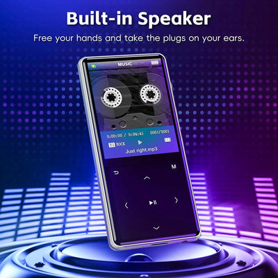 HIFI WALKER M7-128GB MP3 Player mit Bluetooth 5.0, 2,4 Zoll Touchscreen-Musikplayer mit Lautsprecher