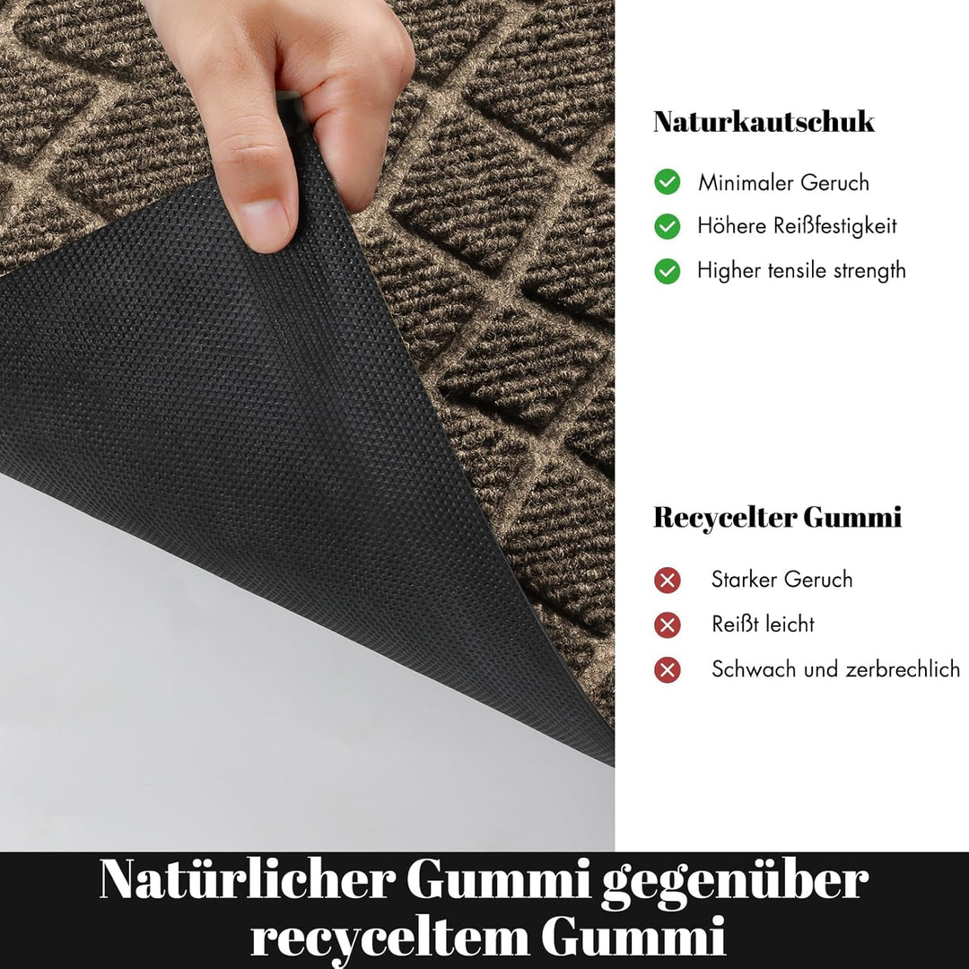 Yimobra Fussmatte Aussen, Waschbar Wetterfest, 92 x 61 cm, Robuste und Wasserabsorbierende, Schmutzr