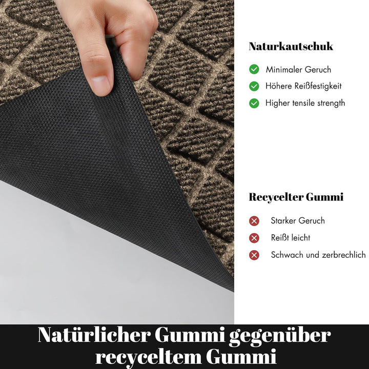Yimobra Fussmatte Aussen, Waschbar Wetterfest, 92 x 61 cm, Robuste und Wasserabsorbierende, Schmutzr