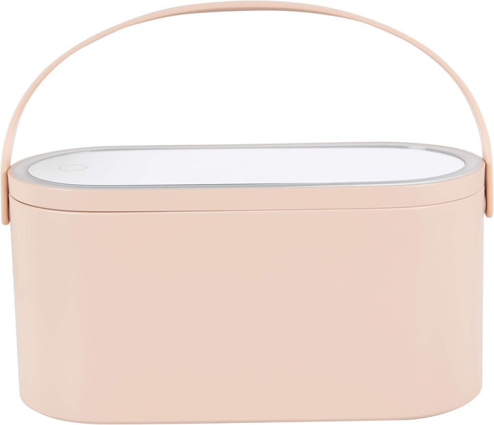 Schminkkoffer mit LED-Spiegel - Dusty Pink