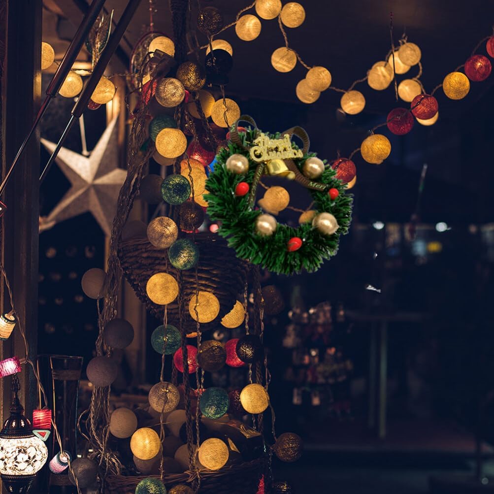 BESPORTBLE 4 Stück Weihnachtskerzenringe Kränze mit Roten Beeren Und Weihnachtskugel Ornamente für S