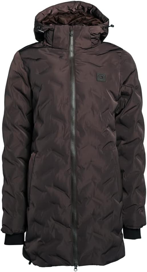 Kingsland isolierte Damenjacke, Langer Warmer Parka, wasserdichte Jacke KLsidra Grösse M XS dark bro