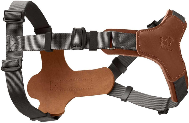 HUNTER AALBORG MIXED Hundegeschirr, XS-S, cognac/grau cognac/grau 38 - 51 cm, cognac/grau 38 - 51 cm