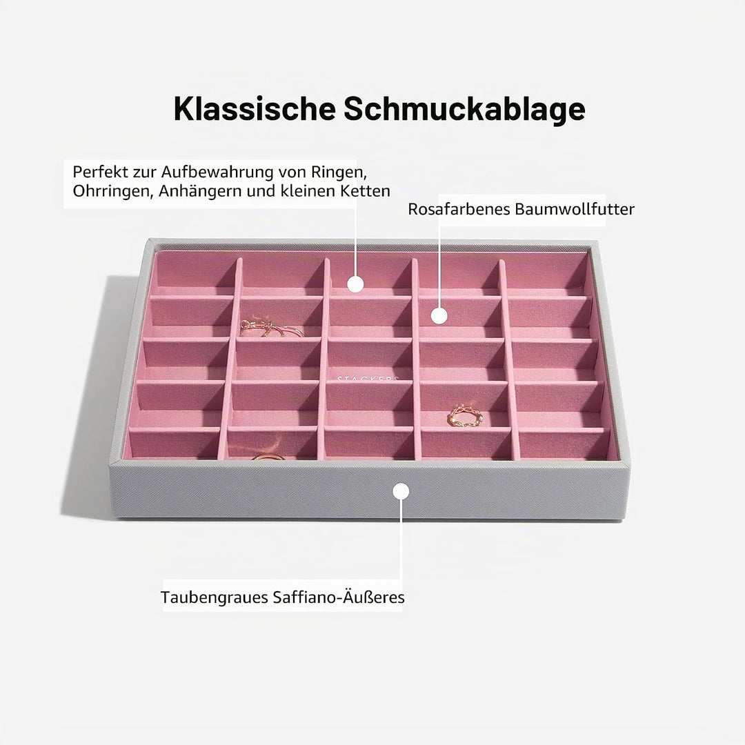 Stackers Grau Rosa Klassisch Schmuckschatulle - 4 Dove Grey/Rose, Dove Grey/Rose