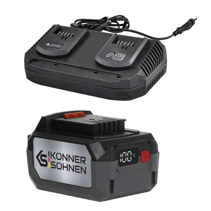 K&S Könner&Söhnen Set Ladegerät für Li-Ion Aku KS C35A-2 + Li-Ion Akku 20V KS 20V4-1 (2pcs),Ladegerä