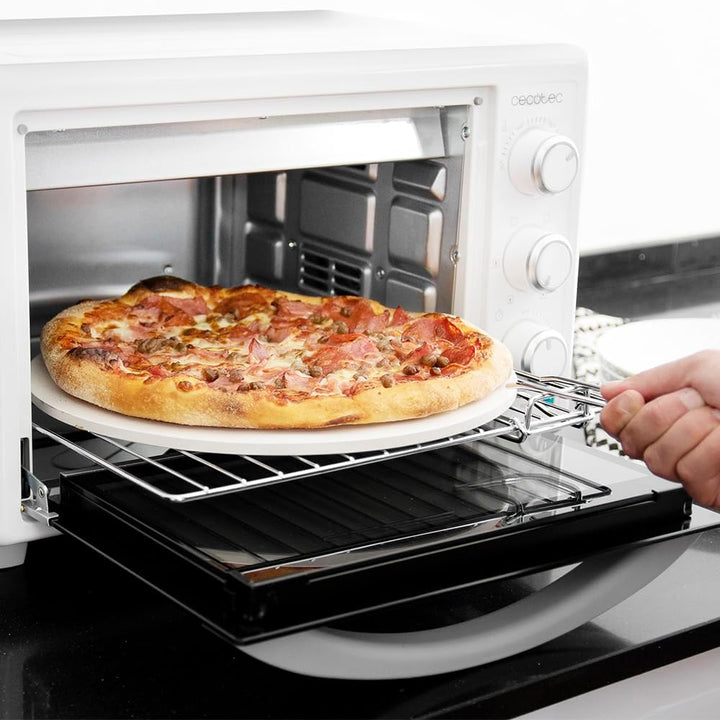Cecotec Tischofen BakeundToast 2600 White 4Pizza, 26L, 1550W, Inklusive Pietra Pizza Stein, 6 Funkti