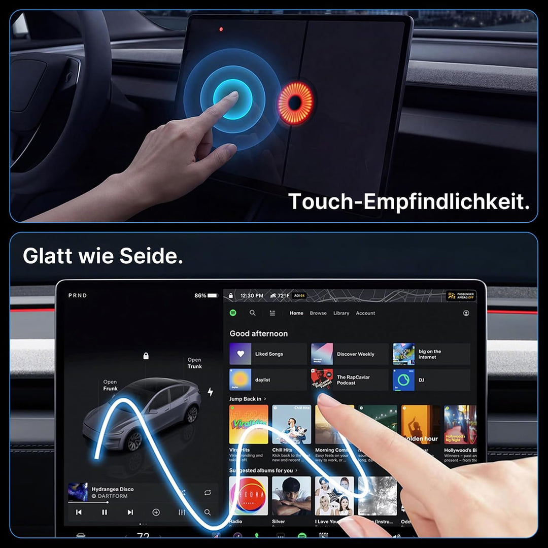 15,4" + 8" Displayschutzfolie für Tesla Model 3 Highland | für Model 3 Highland 2024-2026 & Model Y