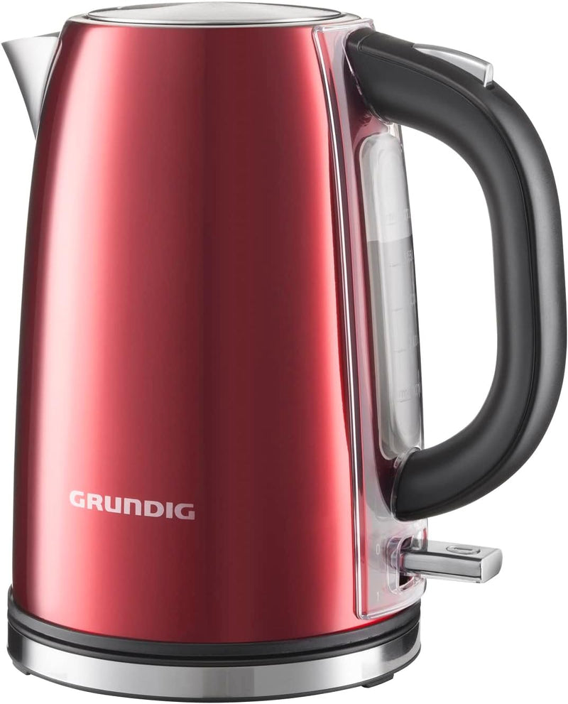 Grundig WK 6330 Wasserkocher, Rot (Metallic),