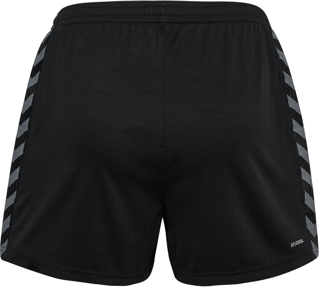 hummel Damen Shorts Hmlauthentic Pl Shorts Woman XXL Schwarz, XXL Schwarz