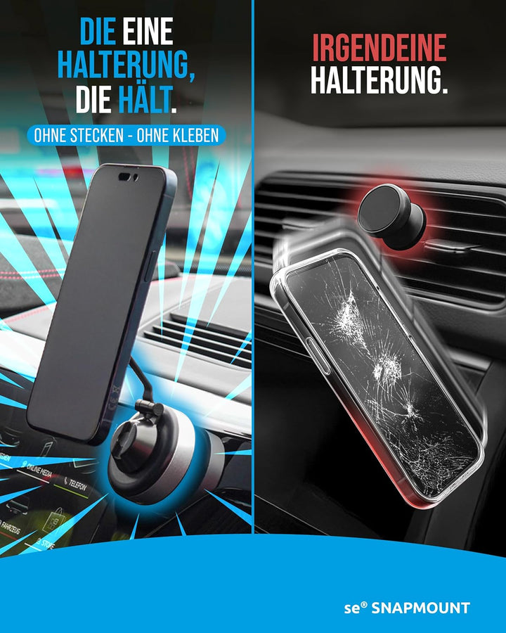 se® SNAPMOUNT - Das Original - Magnetische Handyhalterung fürs Auto, Zuhause & Büro, MagSafe-kompati