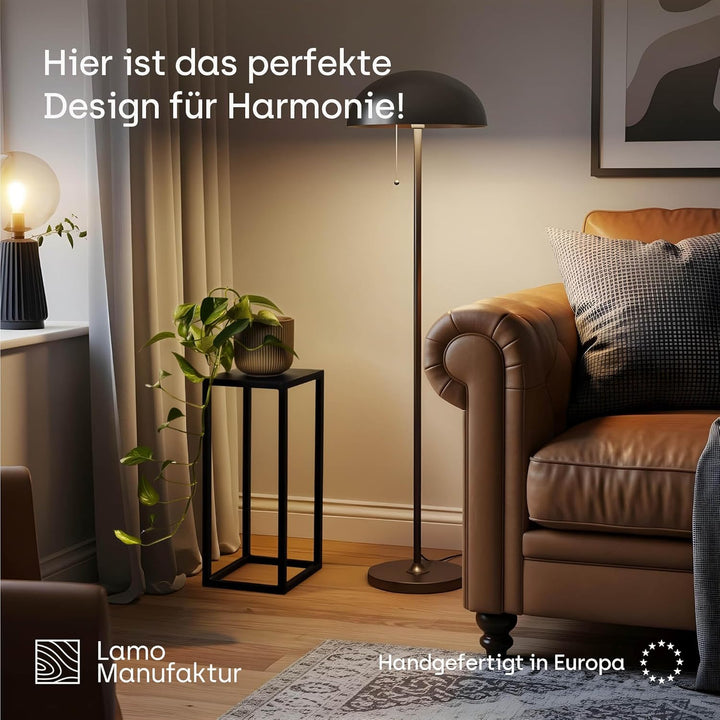 LAMO Manufaktur Blumenständer Blau aus Metall 28 cm | Pflanzensäule für Innenräume - Wohnzimmer, Sch