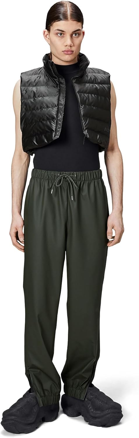 RAINS Unisex Normale Hose XS Grün, XS Grün