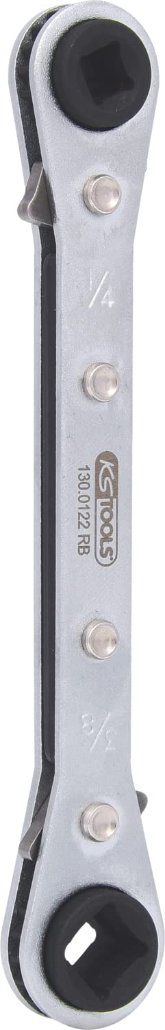 KS Tools 130.0122 4 in 1 Kälte-Klima-Ratschenschlüssel, umschaltbar