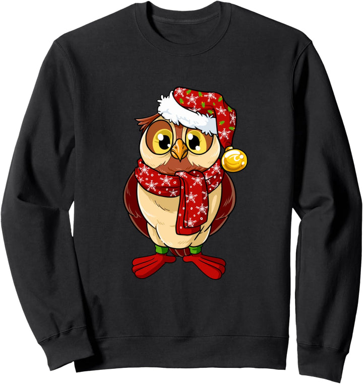 Niedliches Weihnachtseule Weihnachten Eule Uhu Santa Claus Sweatshirt