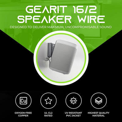 CL2 OFC Lautsprecherkabel, GearIT Pro Serie 100' 16 AWG, 100' 16 AWG