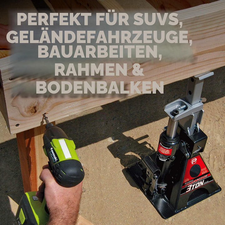 Powerbuilt 3 Tonnen, Wagenheber und Wagenheberständer in einem, 2721,6 kg All-in-One Auto Lift, Heav