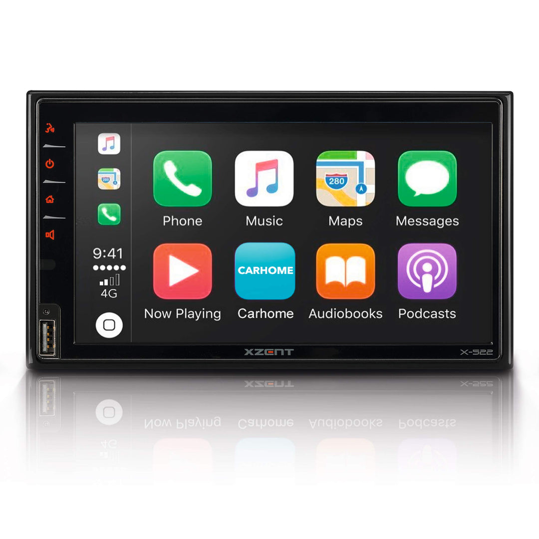 Xzent X-522: Infotainer, 2 Din Mediencenter, Multimediasystem mit 17,1 cm / 6,75“ Touchscreen, DAB+,