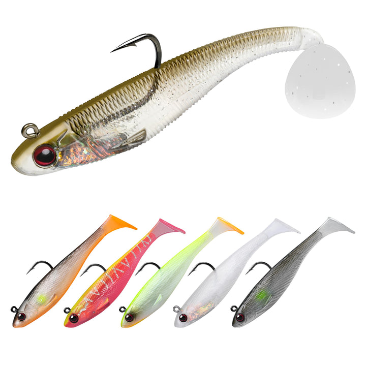 TRUSCEND Gummifische Angelköder für Forelle Zander & Barsch, Kunstköder Angelausrüstung Gummiköder A