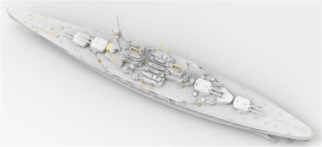 TAKOM - Modellboot Sms Derfflinger 1917 (Full Hull With Metal Barrels) Sp-7040 1/700. Modellbau Panz